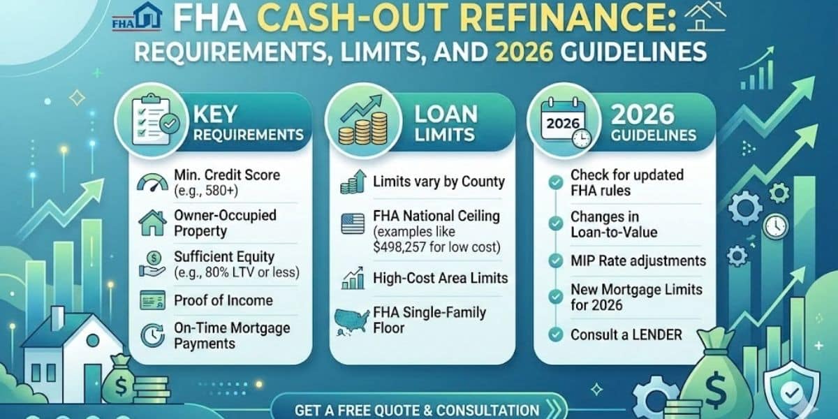 FHA Cash-Out Refinance: Requirements, Limits, and 2026 Guidelines