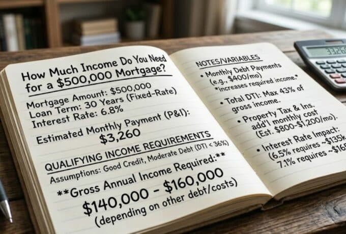 How Much Income Do You Need for a $500,000 Mortgage