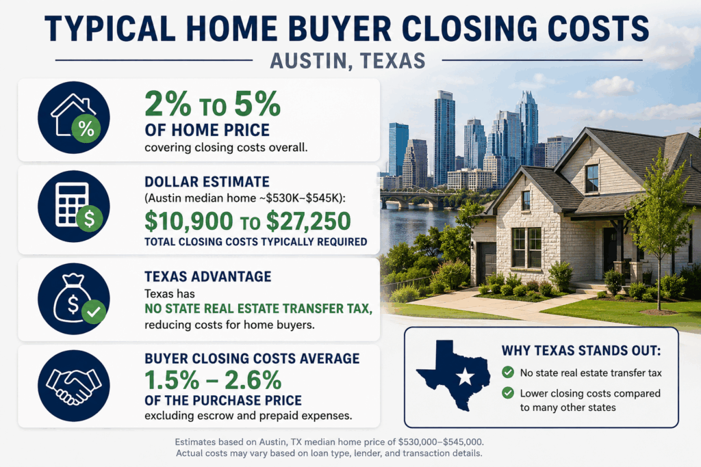 Important Stats Related to the Average Cost of Home closing in Austin